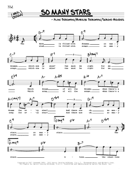 page one of So Many Stars (High Voice) (Real Book – Melody, Lyrics & Chords)