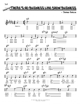 page one of There's No Business Like Show Business (High Voice) (Real Book – Melody, Lyrics & Chords)