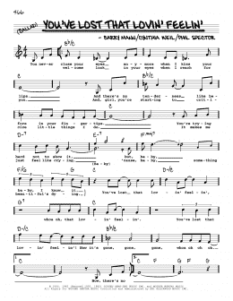 page one of You've Lost That Lovin' Feelin' (High Voice) (Real Book – Melody, Lyrics & Chords)