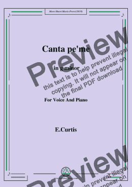 page one of De Curtis-Canta pe' me in g minor