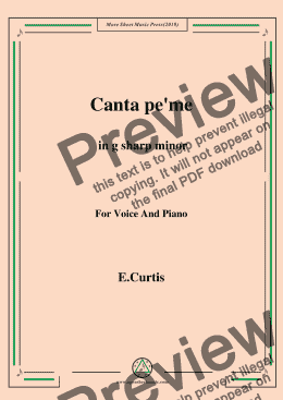 page one of De Curtis-Canta pe' me in g sharp minor