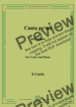 page one of De Curtis-Canta pe' me in f minor