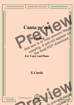 page one of De Curtis-Canta pe' me in c minor