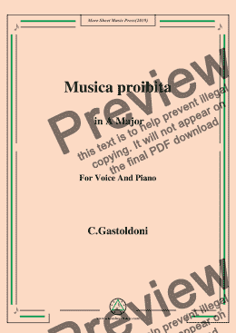 page one of Gastoldoni-Musica proibita in A Major