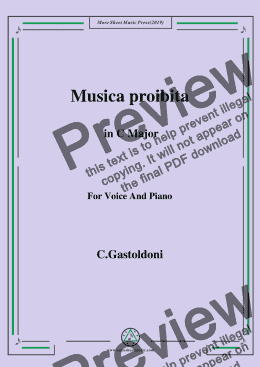 page one of Gastoldoni-Musica proibita in C Major