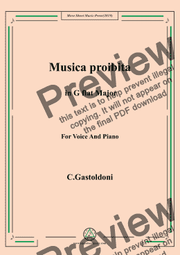 page one of Gastoldoni-Musica proibita in G flat Major