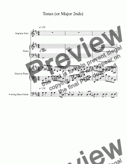 page one of Sight Reading: Interval Recognition: Tones (or Major 2nds)