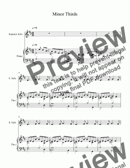 page one of Sight Reading: Interval Recognition: Minor Thirds