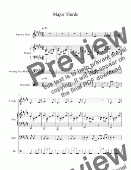 page one of Sight Reading: Interval Recognition: Major Thirds