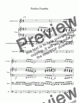 page one of Sight Reading: Interval Recognition: Perfect Fourths