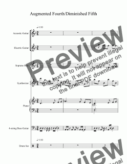 page one of Sight Reading: Interval Recognition: Augmented Fourth/Diminished Fifth