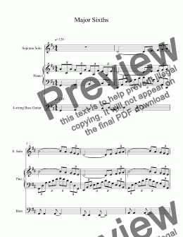 page one of Sight Reading: Interval Recognition: Major Sixths