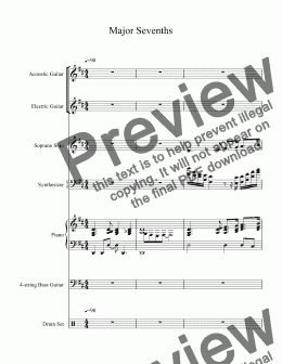 page one of Sight Reading: Interval Recognition: Major Sevenths