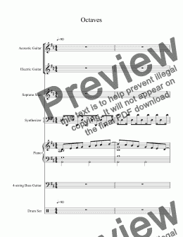 page one of Sight Reading: Interval Recognition: Octaves