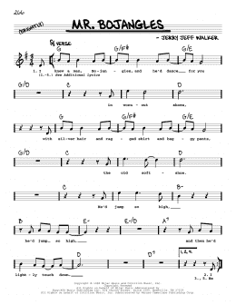 page one of Mr. Bojangles (High Voice) (Real Book – Melody, Lyrics & Chords)