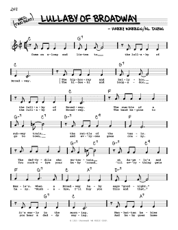 page one of Lullaby Of Broadway (High Voice) (Real Book – Melody, Lyrics & Chords)