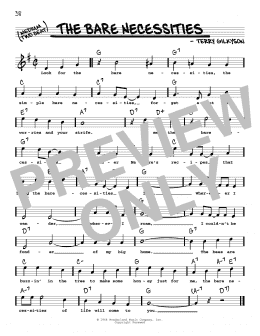 page one of The Bare Necessities (High Voice) (Real Book – Melody, Lyrics & Chords)