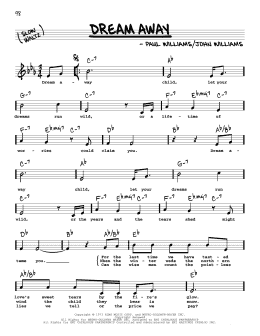 page one of Dream Away (High Voice) (Real Book – Melody, Lyrics & Chords)