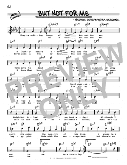 page one of But Not For Me (High Voice) (Real Book – Melody, Lyrics & Chords)