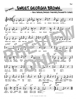 page one of Sweet Georgia Brown (High Voice) (Real Book – Melody, Lyrics & Chords)