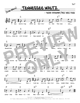 page one of Tennessee Waltz (High Voice) (Real Book – Melody, Lyrics & Chords)