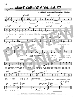 page one of What Kind Of Fool Am I? (High Voice) (from Stop The World - I Want To Get Off) (Real Book – Melody, Lyrics & Chords)