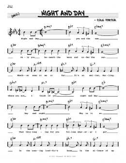 page one of Night And Day (High Voice) (Real Book – Melody, Lyrics & Chords)