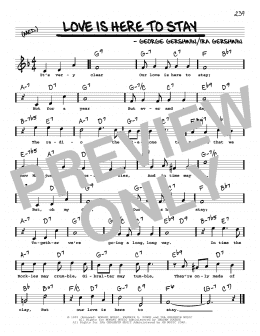 page one of Love Is Here To Stay (High Voice) (Real Book – Melody, Lyrics & Chords)