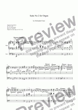 page one of Suite No 4 'Trumpet Suite' For Organ