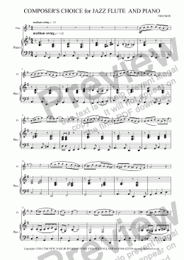 page one of COMPOSER'S CHOICE for JAZZ FLUTE  AND PIANO