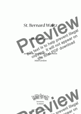 page one of St. Bernard Waltz (Irish Whispers)