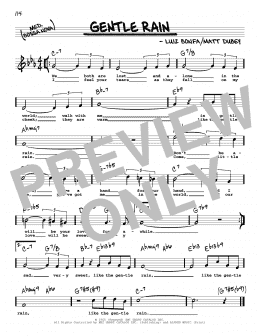 page one of Gentle Rain (High Voice) (from The Gentle Rain) (Real Book – Melody, Lyrics & Chords)