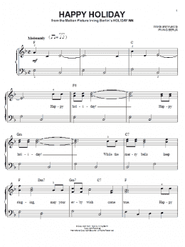 page one of Happy Holiday (Very Easy Piano)