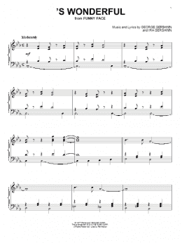 page one of 'S Wonderful (Piano Solo)