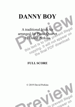 page one of Danny Boy