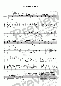 page one of Capriccio arabe