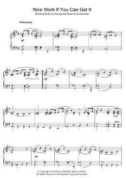 page one of Nice Work If You Can Get It (Easy Piano)