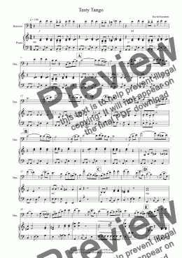 page one of Tasty Tango for Bassoon and Piano