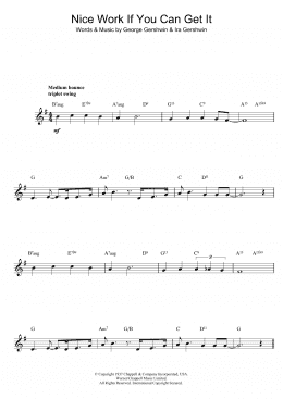 page one of Nice Work If You Can Get It (Lead Sheet / Fake Book)