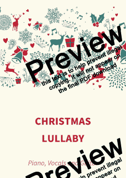 page one of Christmas Lullaby