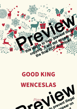 page one of Good King Wenceslas