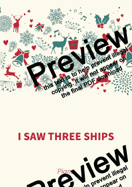 page one of I Saw Three Ships