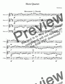 page one of Horn Quartet 1