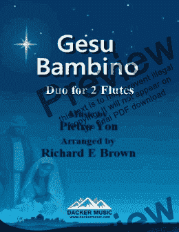 page one of Gesu Bambino - Flute Duo