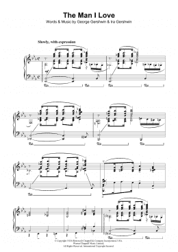 page one of The Man I Love (Piano Solo)