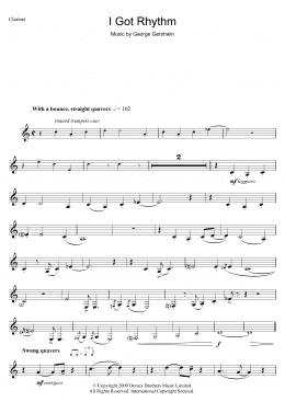 page one of I Got Rhythm (Clarinet Solo)