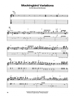 page one of Mockingbird Variations (Guitar Tab)