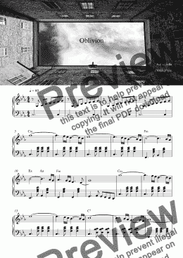 page one of  Oblivion A. Piazzolla