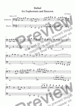 page one of Ballad for Euphonium and Bassoon