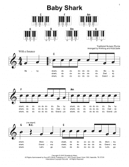 page one of Baby Shark (Super Easy Piano)